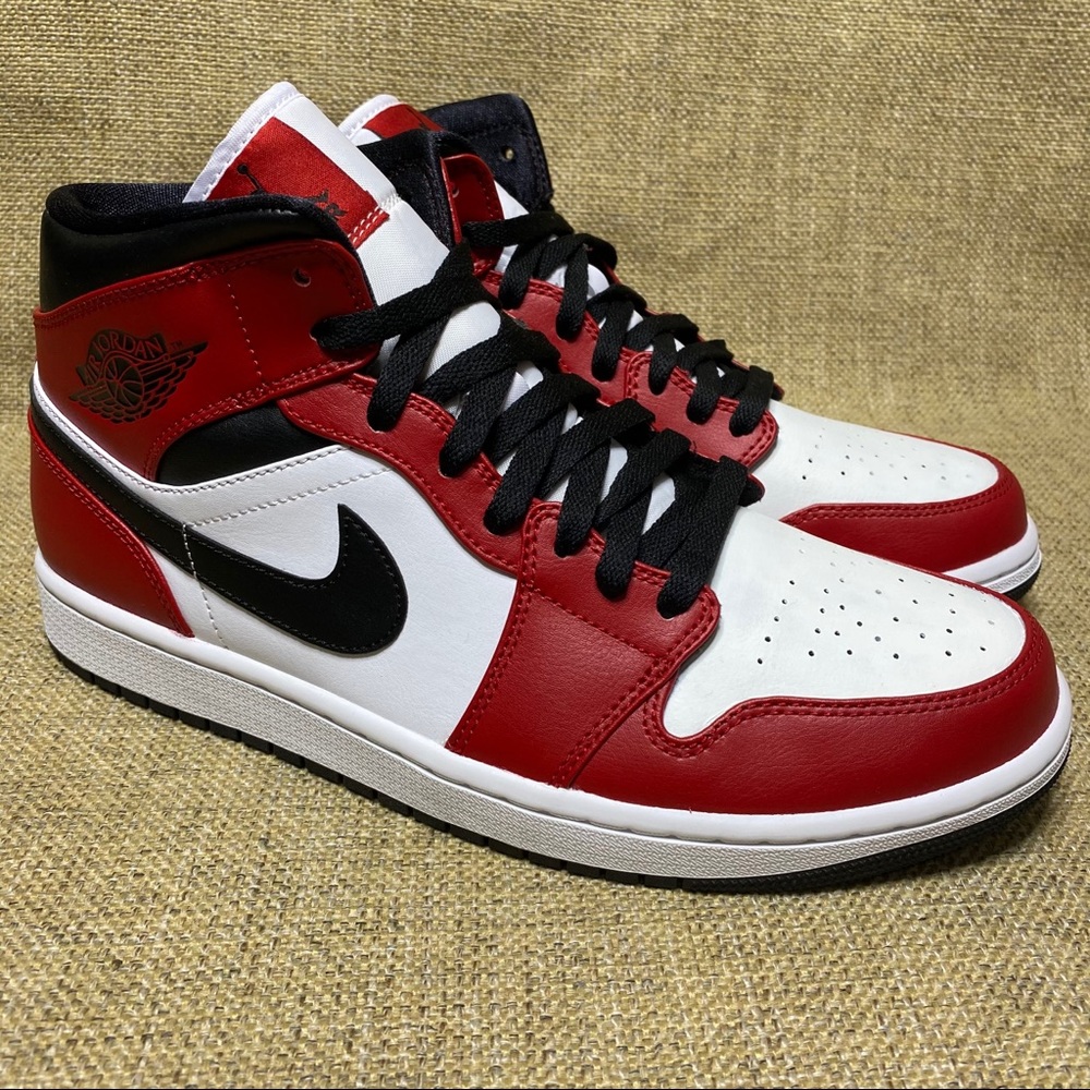 New Custom Jordan 1 Mid Chicago Size 10